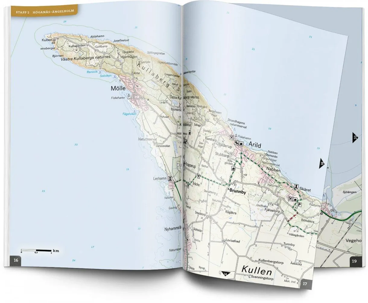 Kattegattleden sykkelatlas 1:50 000 Calazo