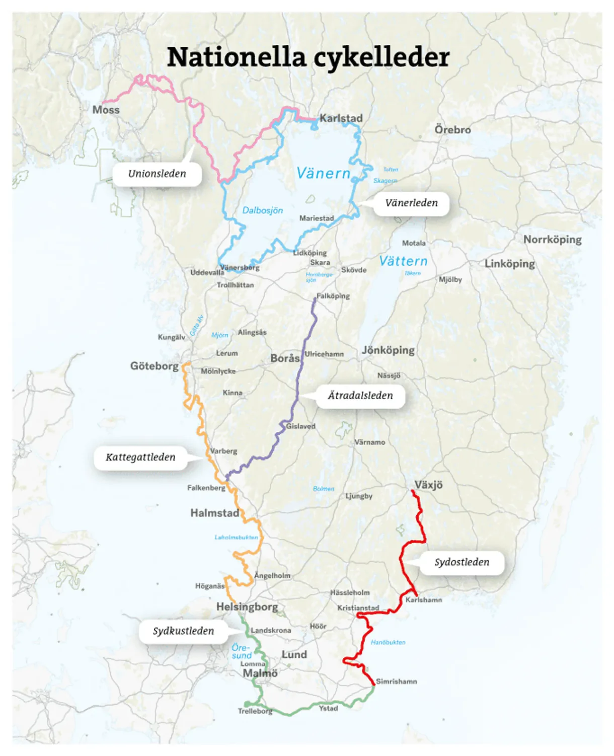 Kattegattleden sykkelatlas 1:50 000 Calazo