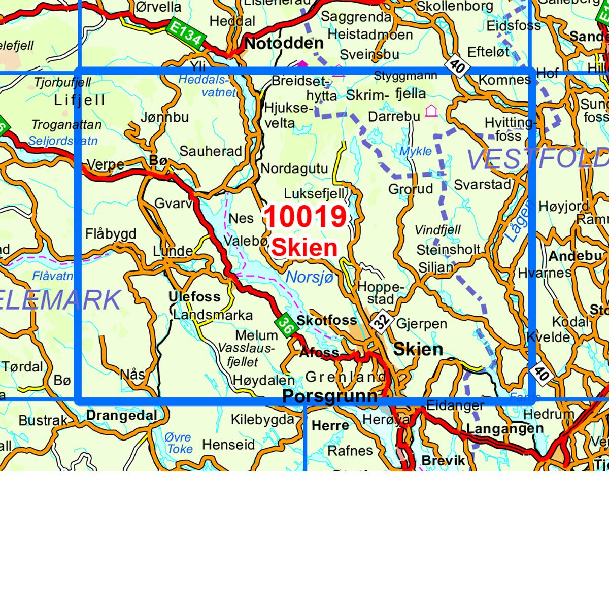 Skien Norge-serien Turkart - Image 3