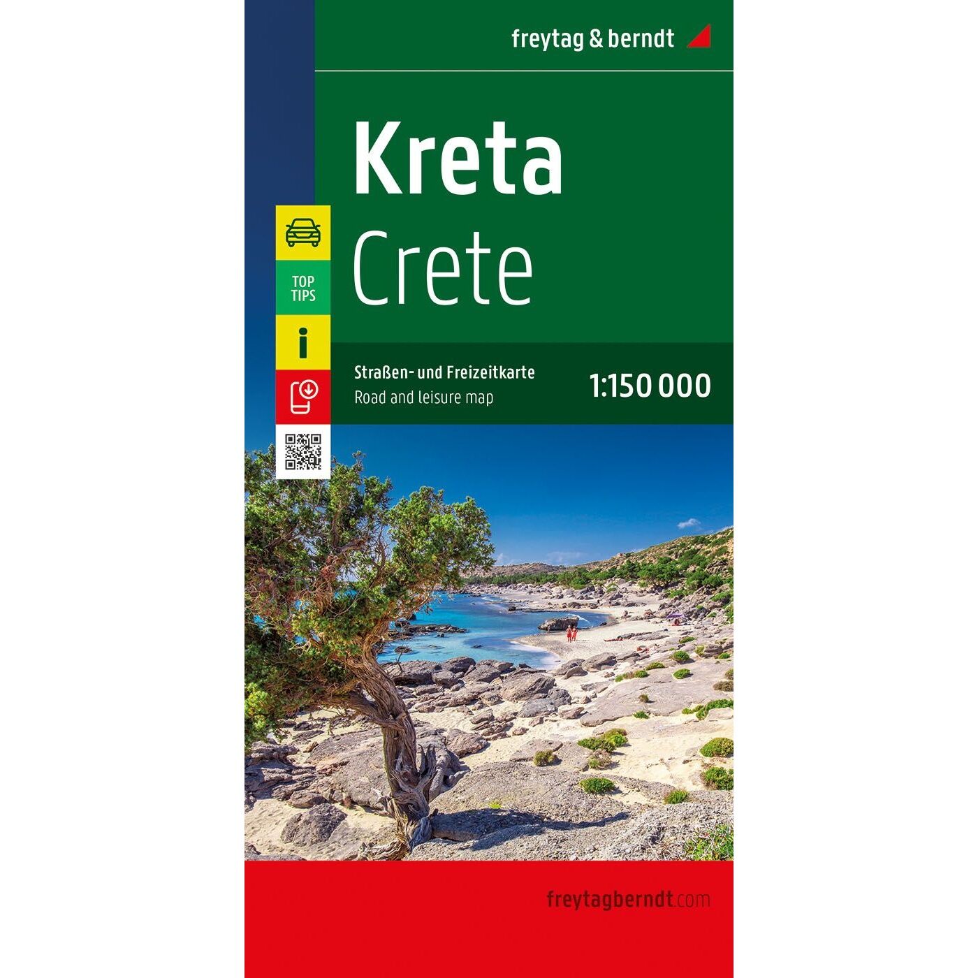 Veikart over Kreta i målestokk 1:150 000 fra freytag & berndt