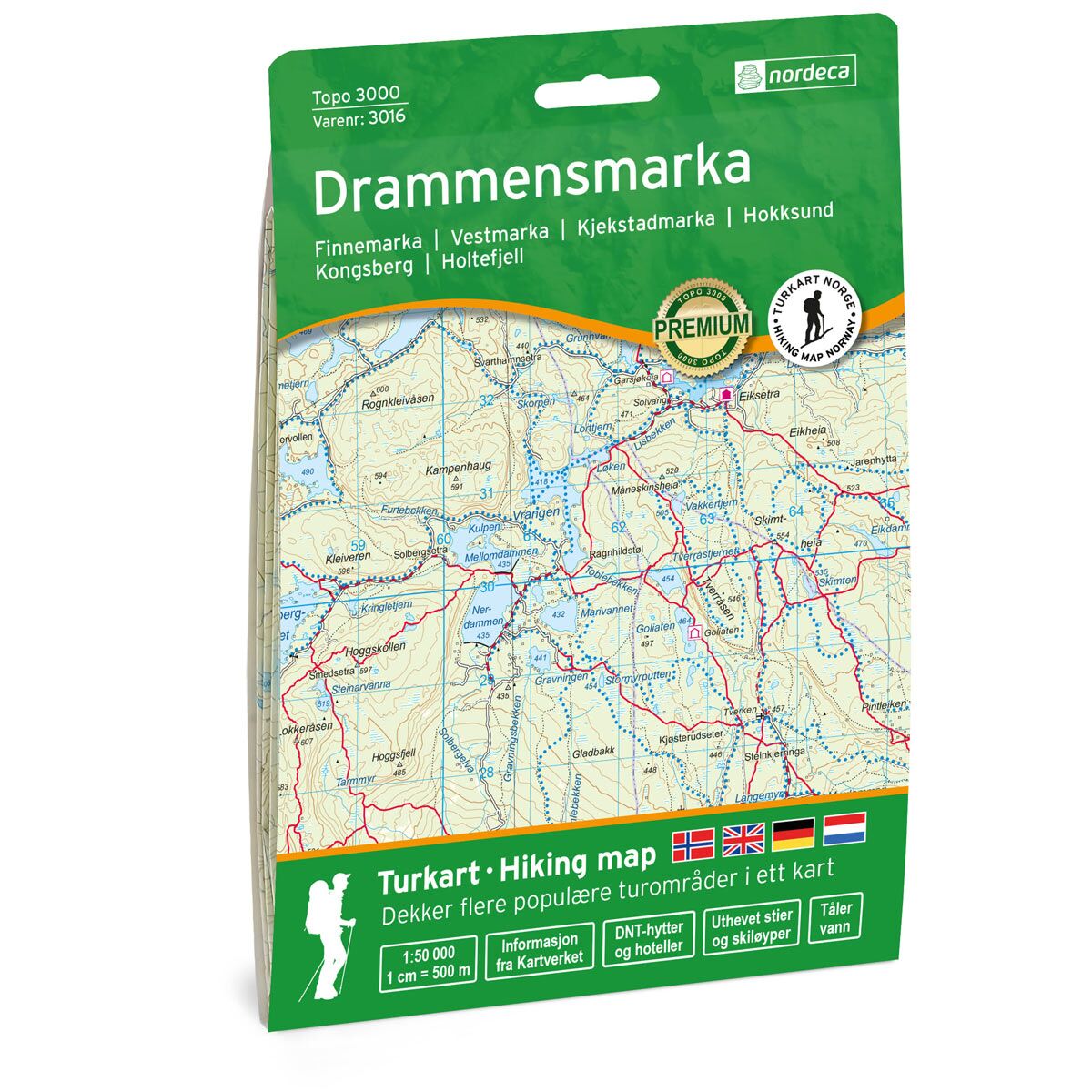 Produktbilde av drammensmarka topo 3000 turkart