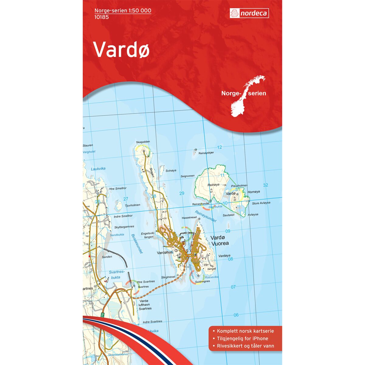 Produktbilde av vardø norge-serien turkart