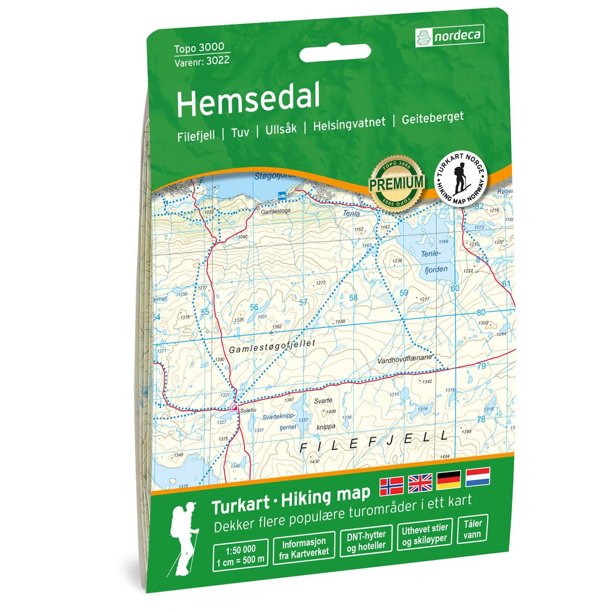 Produktbilde av hemsedal topo 3000 turkart