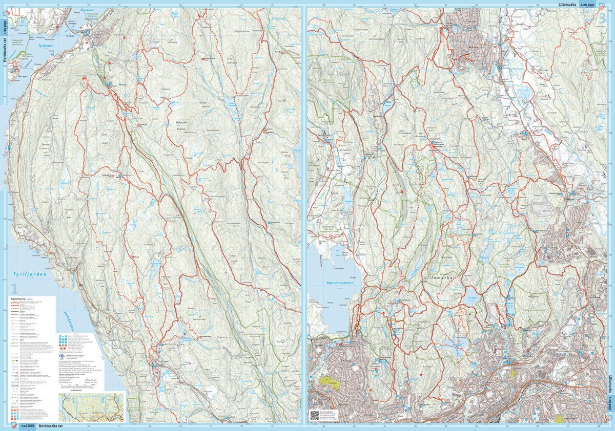 Løypekart Nordmarka sør - Bilde 2
