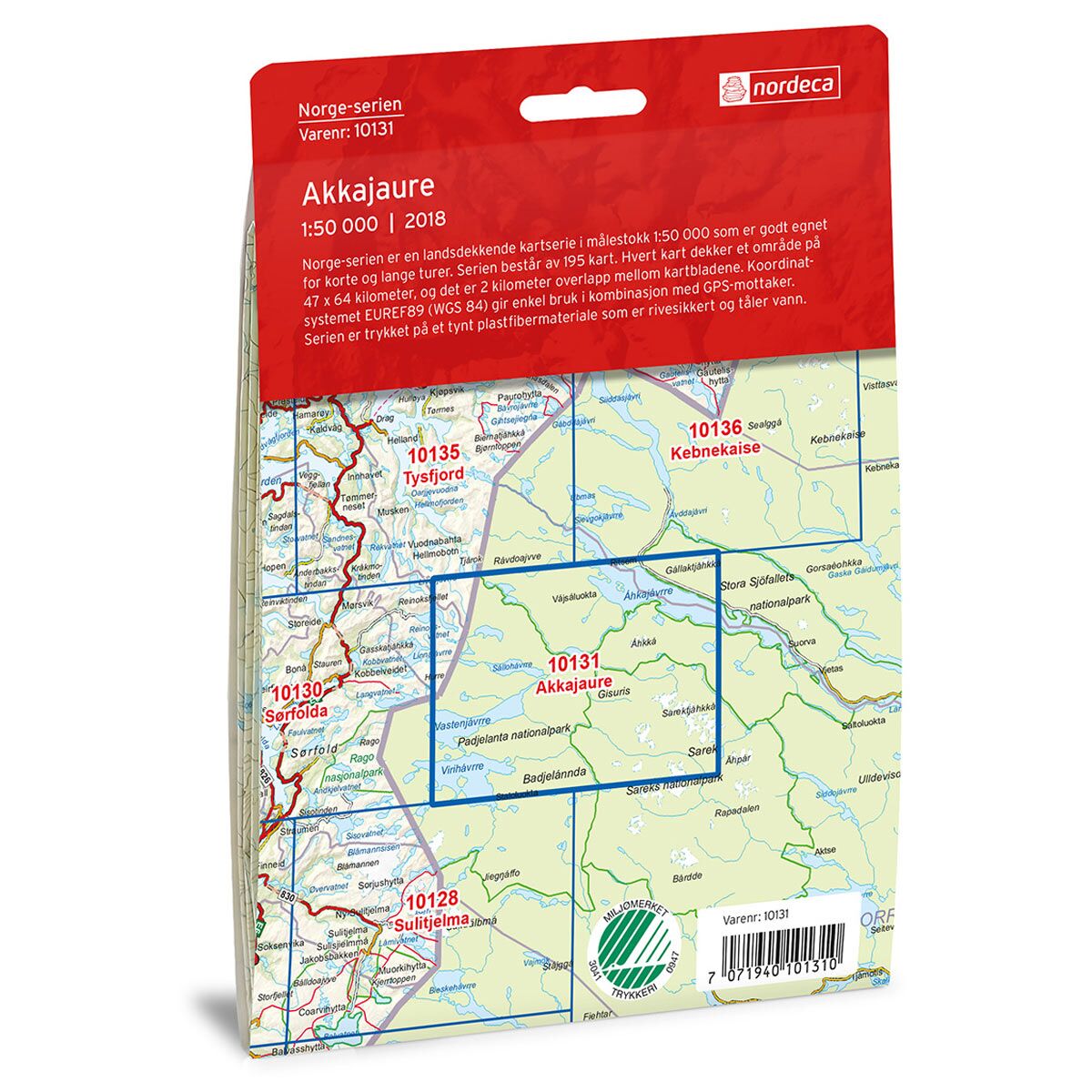 Akkajaure Norge-serien Turkart - Image 2