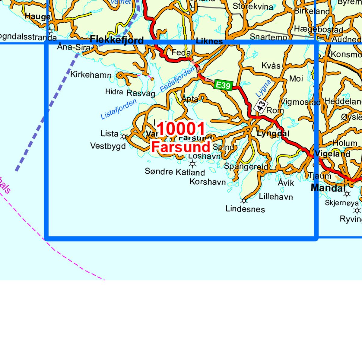 Farsund Norge-serien Turkart - Image 3