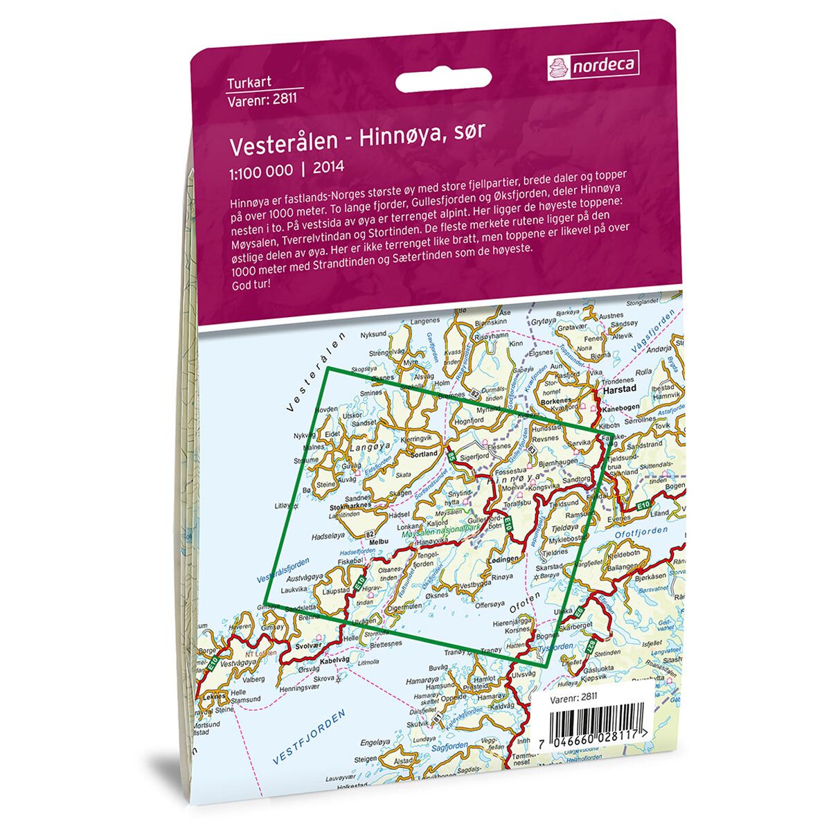 Vesterålen Hinnøya Sør DNT Turkart - Image 2