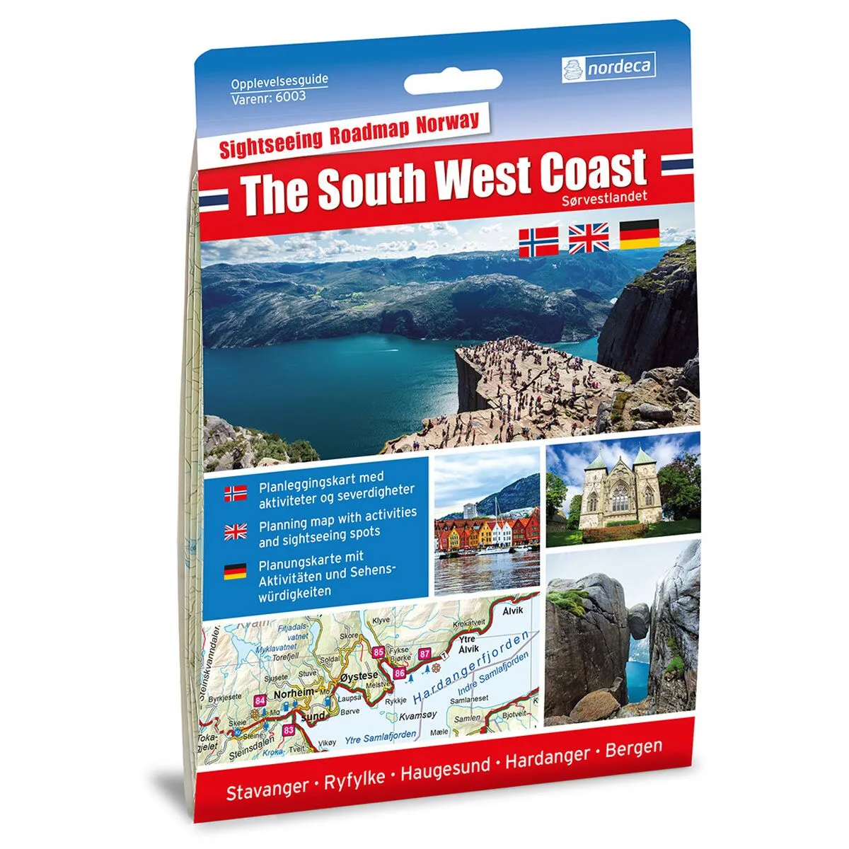 The South West Coast / Sørvestlandet 1:250 000 Opplevelsesguide