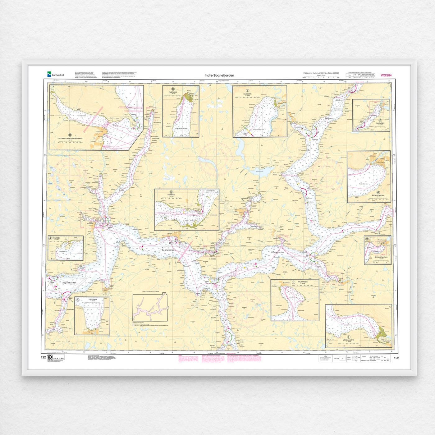 Kartverket – hovedkart 122: Indre Sognefjorden - Image 2