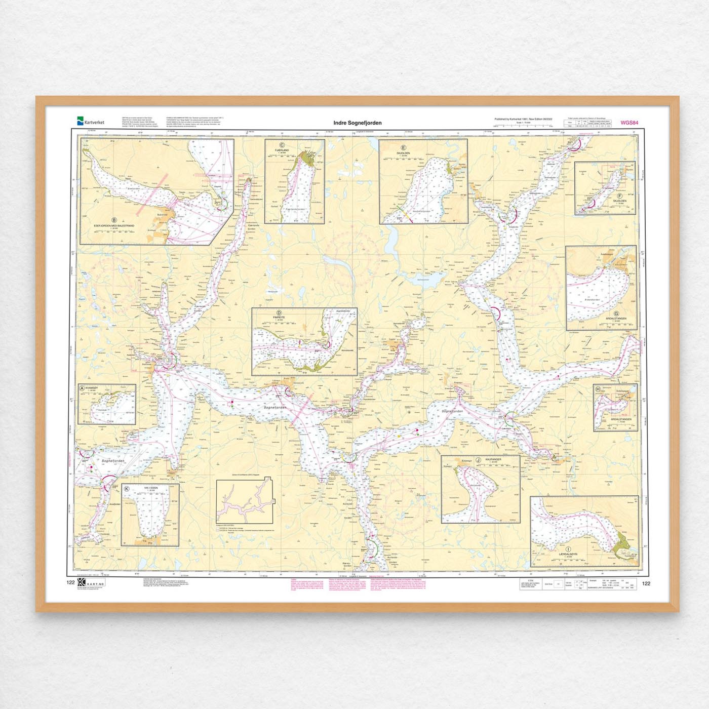 Kartverket – hovedkart 122: Indre Sognefjorden - Image 3
