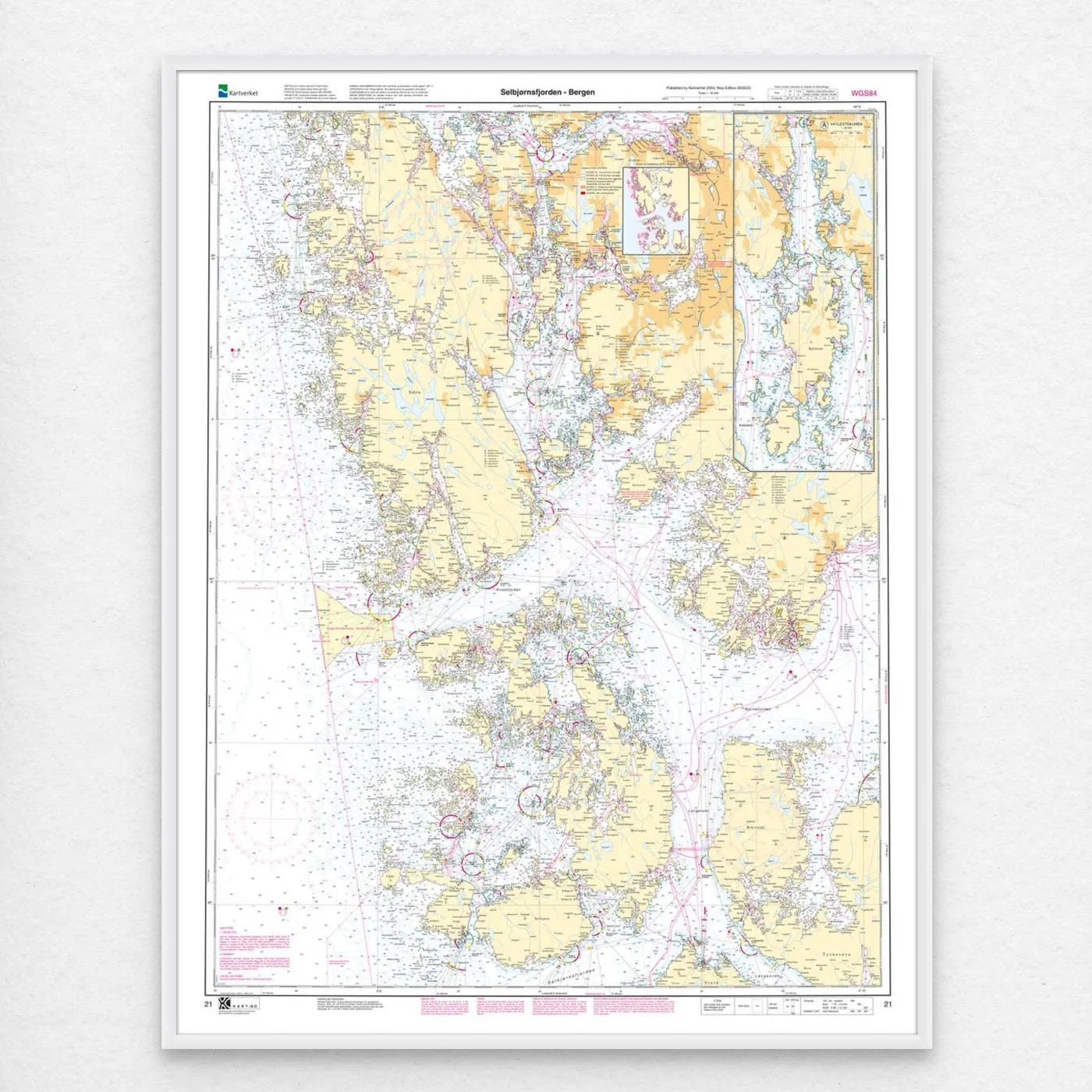 Kartverket - hovedkart 21: Selbjørnsfjorden – Bergen - Image 2