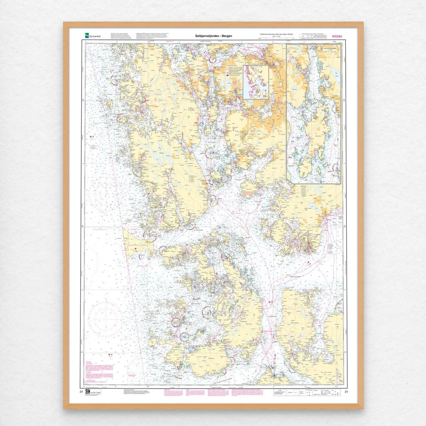 Kartverket - hovedkart 21: Selbjørnsfjorden – Bergen - Image 3