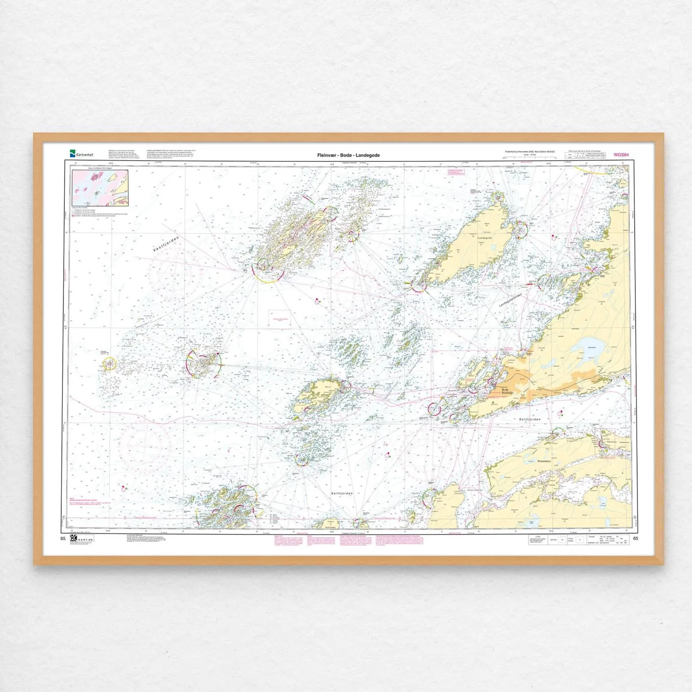 Kartverket - hovedkart 65: Fleinvær – Bodø – Landegode - Image 3