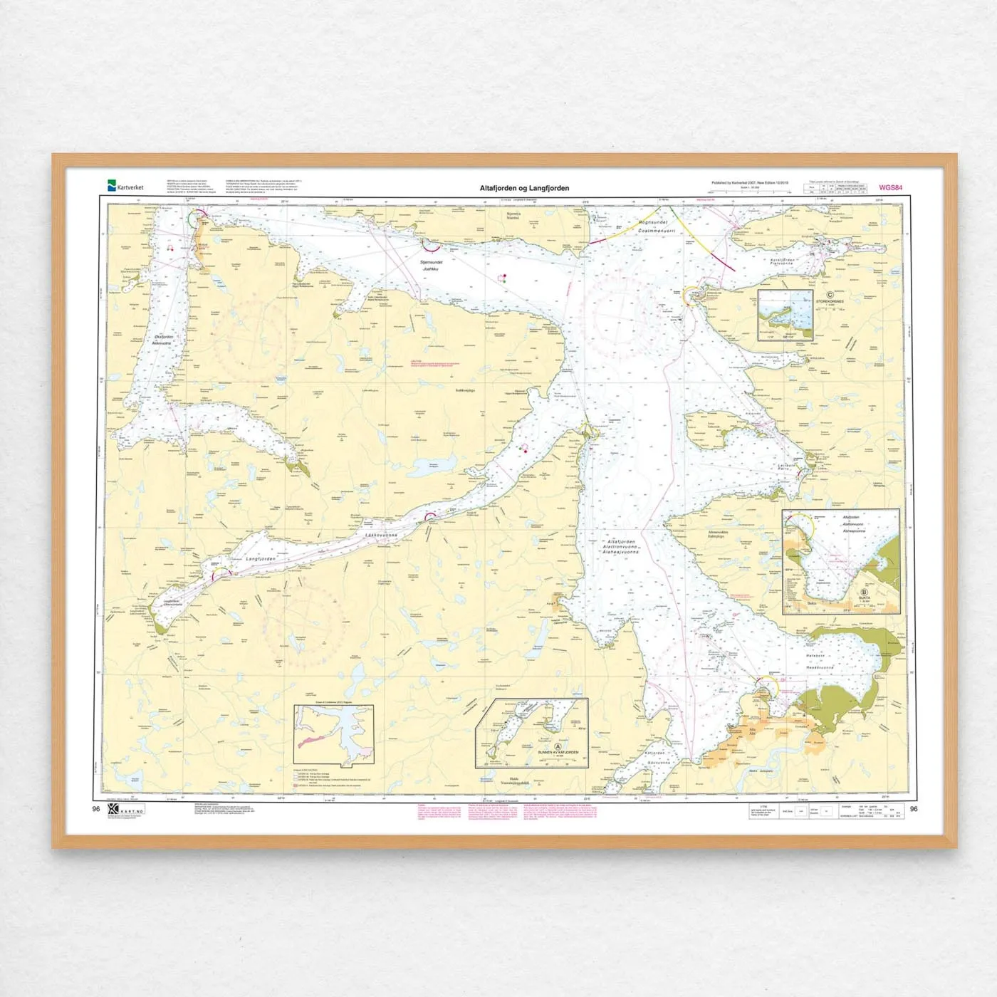 Kartverket – hovedkart 96: Altafjorden og Langfjorden - Image 2
