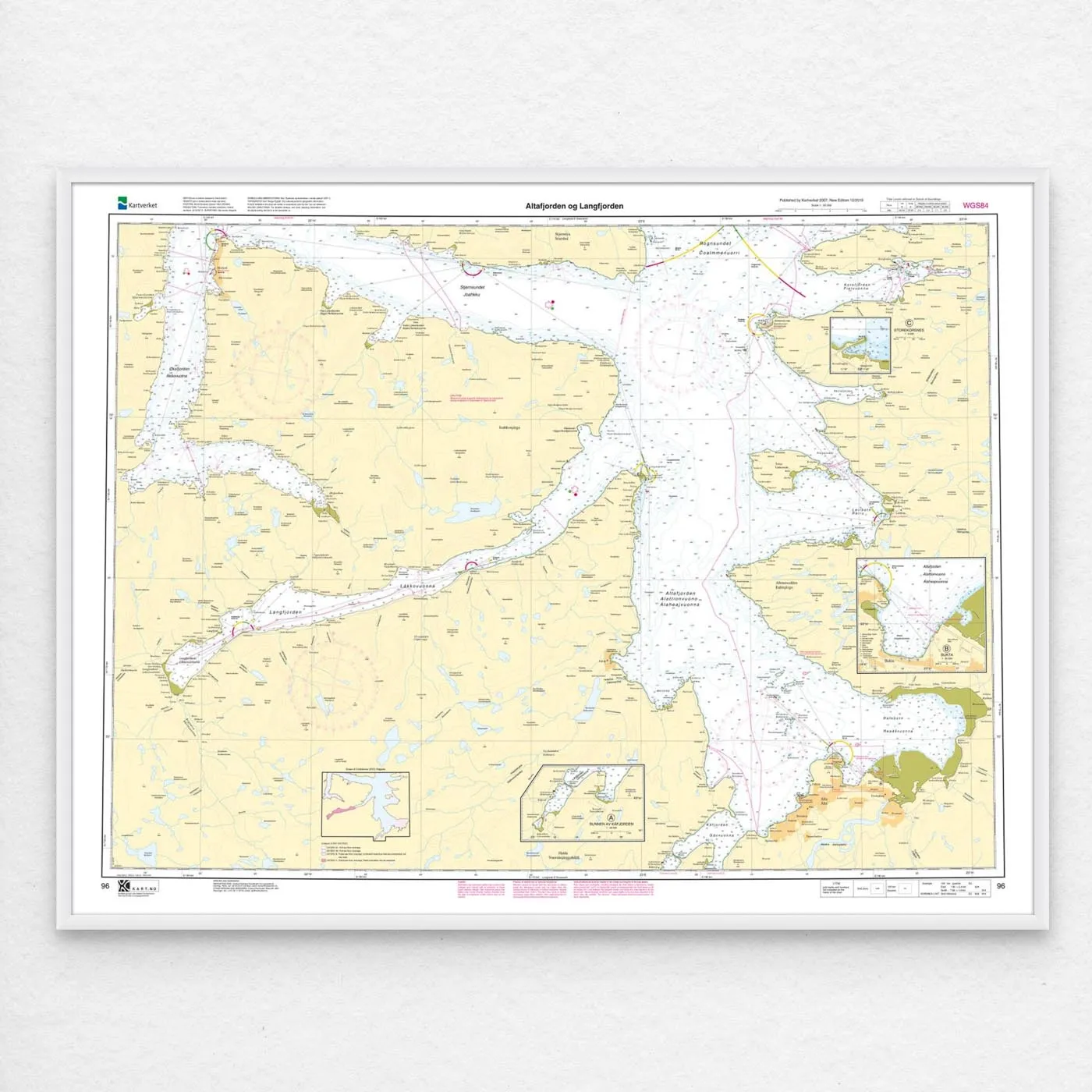 Kartverket – hovedkart 96: Altafjorden og Langfjorden - Image 3