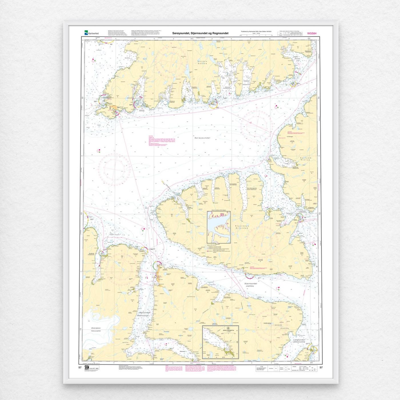 Kartverket – hovedkart 97: Sørøysundet, Stjernsundet og Rognsundet - Image 2