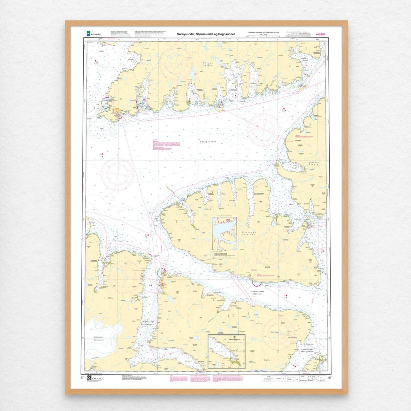 Kartverket – hovedkart 97: Sørøysundet, Stjernsundet og Rognsundet - Image 3