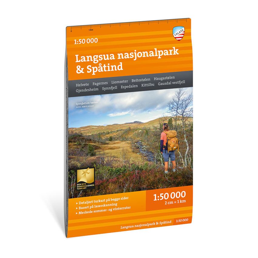 Turkart Langsua Nasjonalpark och Spåtind 1:50.000