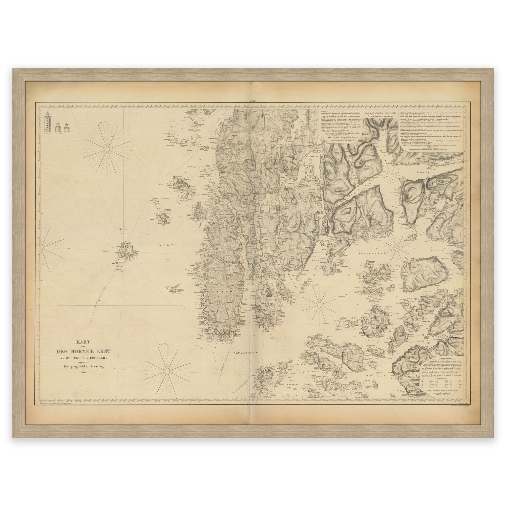 Historisk sjøart over området Kvitsøy, Utsira, Espevær og Nedstrand - Image 2