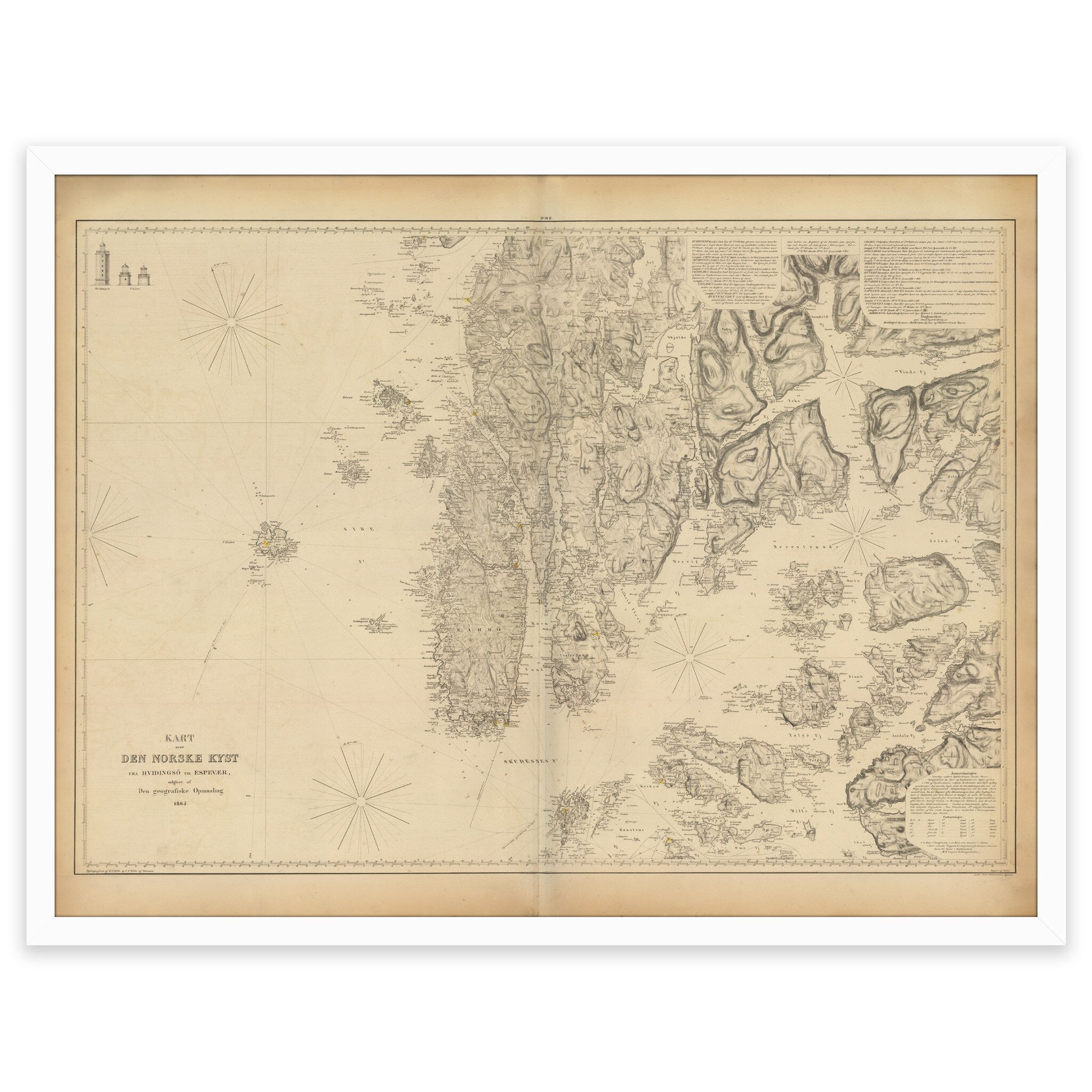 Historisk sjøart over området Kvitsøy, Utsira, Espevær og Nedstrand - Image 4