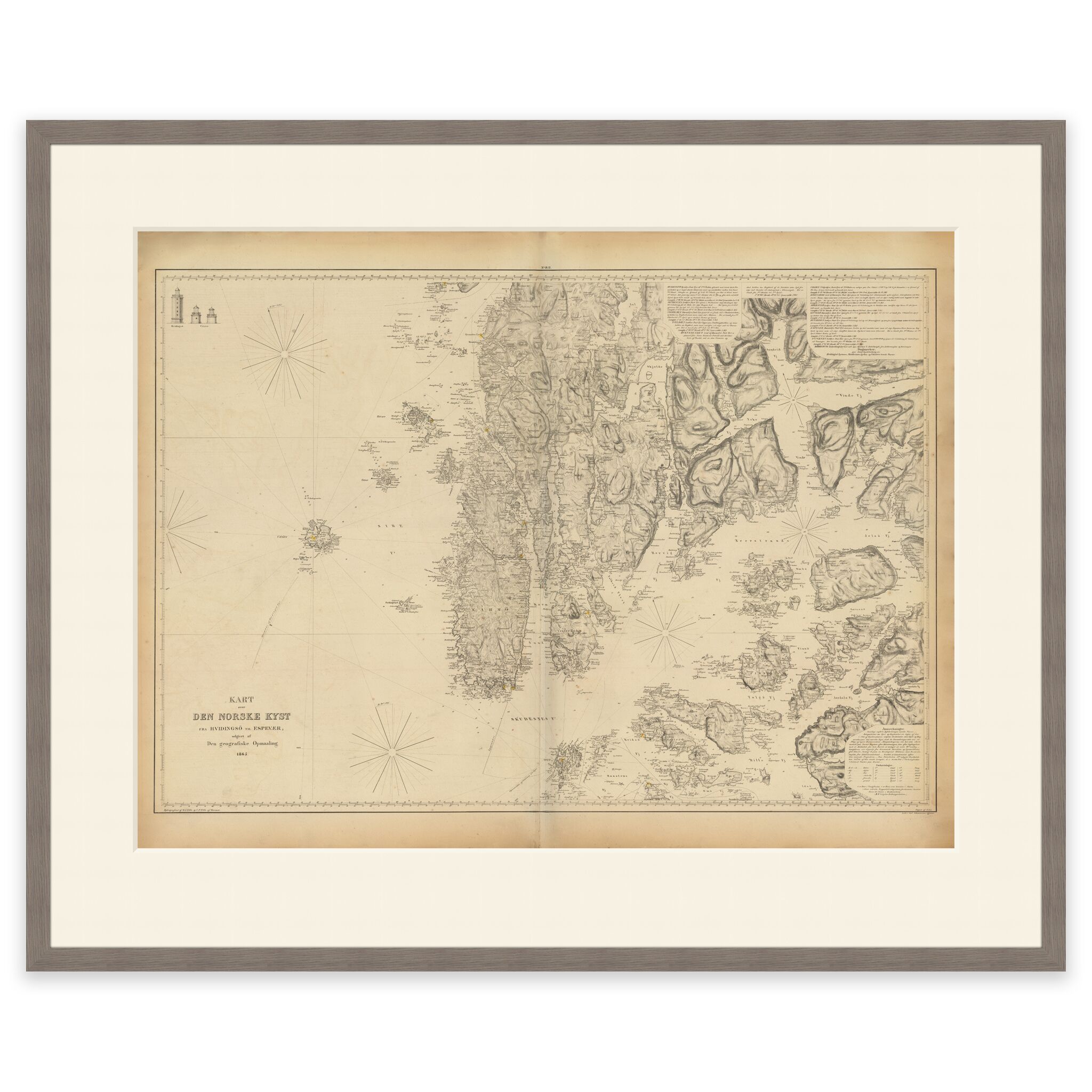 Historisk sjøart over området Kvitsøy, Utsira, Espevær og Nedstrand - Image 9