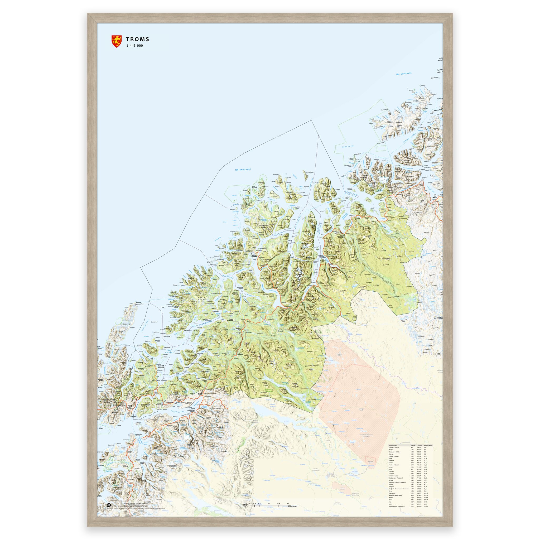 Fylkeskart Troms - Image 24