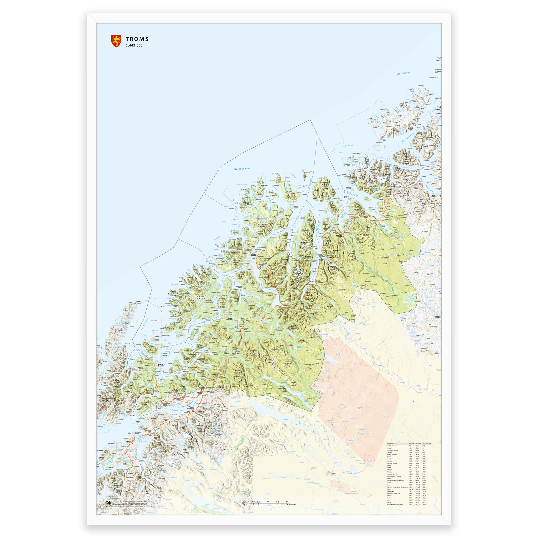 Fylkeskart Troms - Image 20