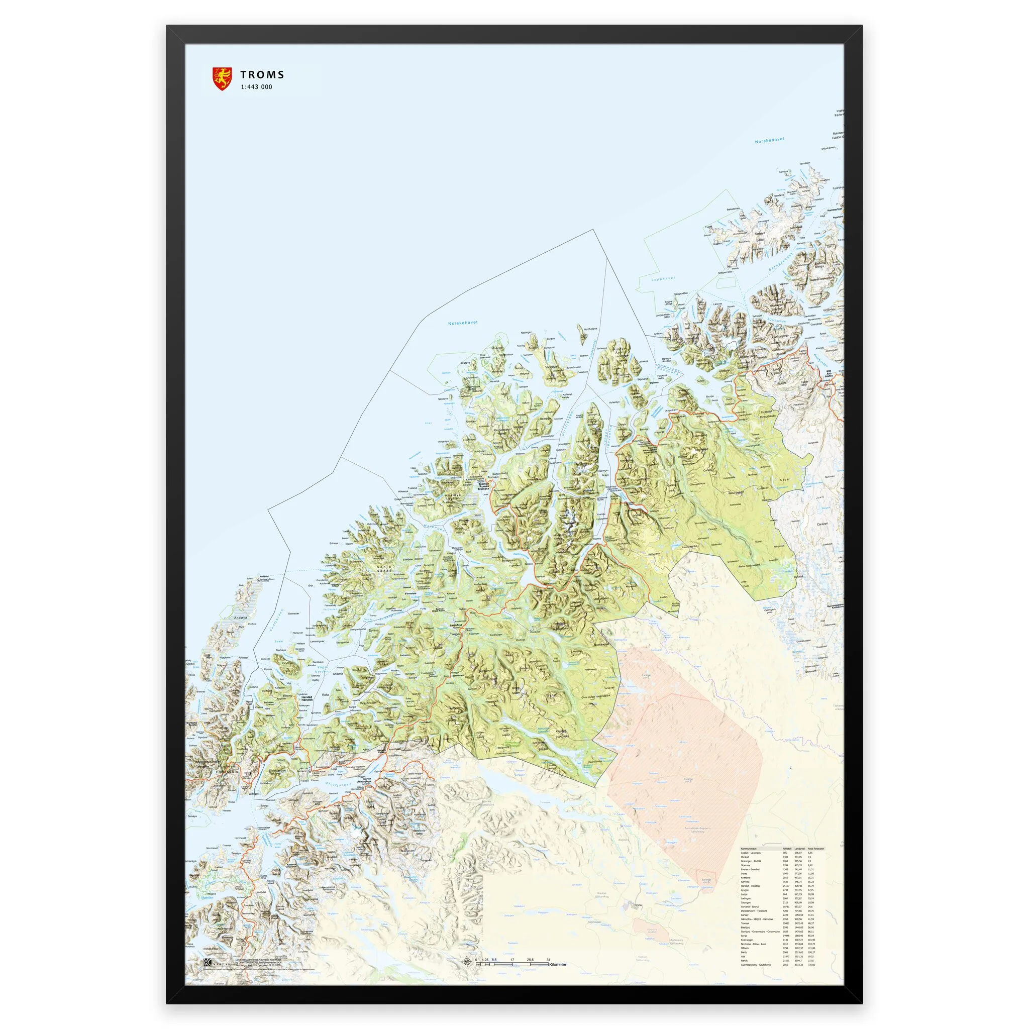 Fylkeskart Troms - Image 3