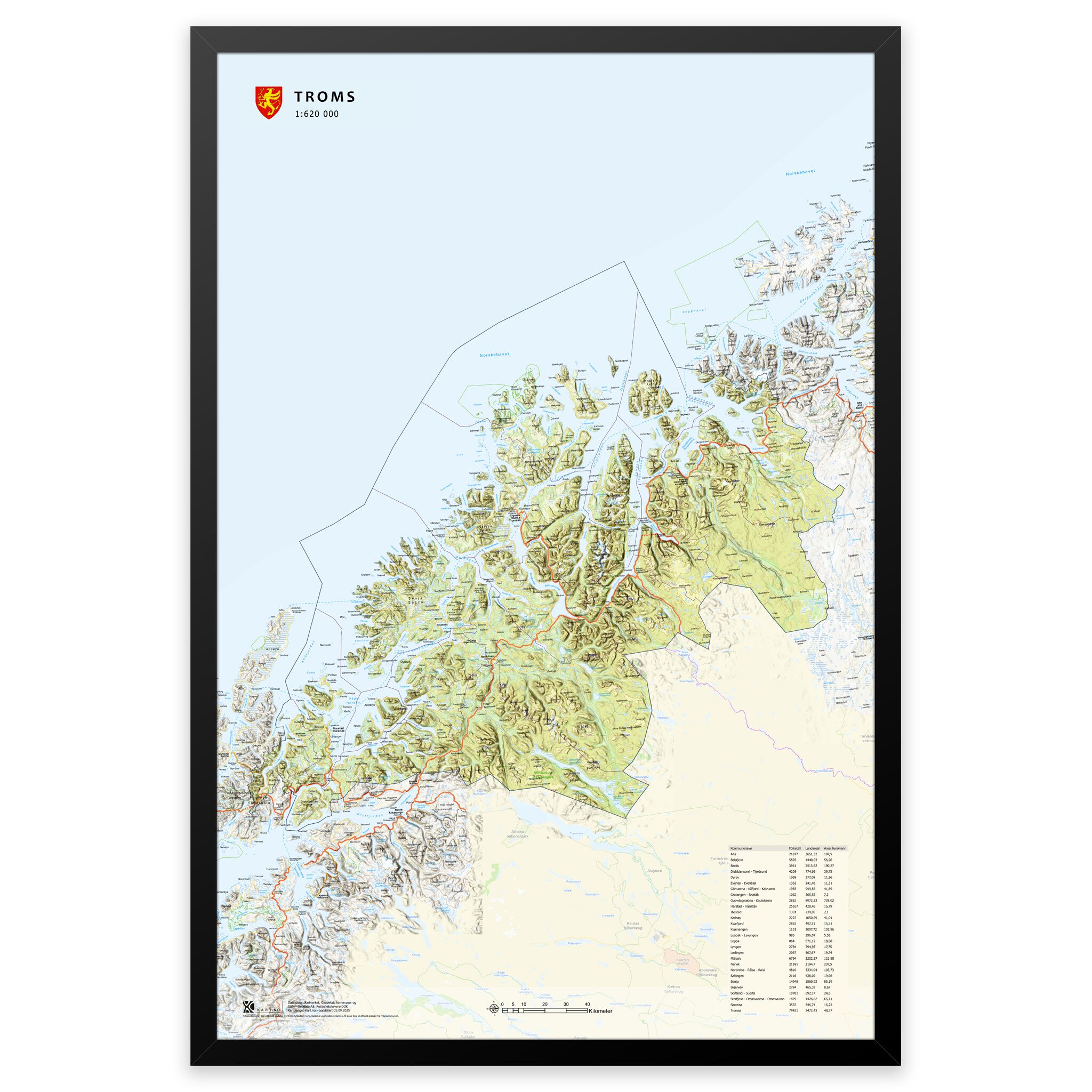 Fylkeskart Troms - Image 17