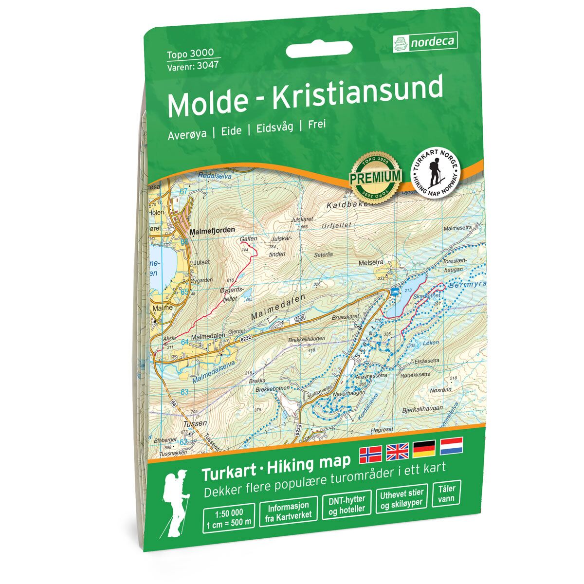 Produktbilde av molde - kristiansund topo 3000 turkart