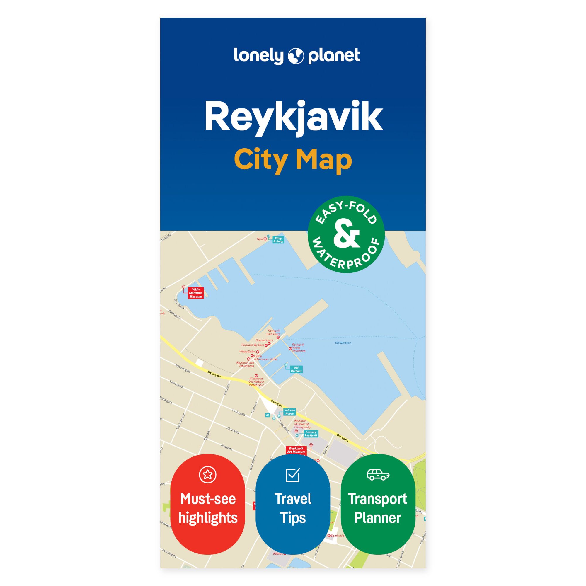 Lonely Planet Reykjavik City Map – omslag