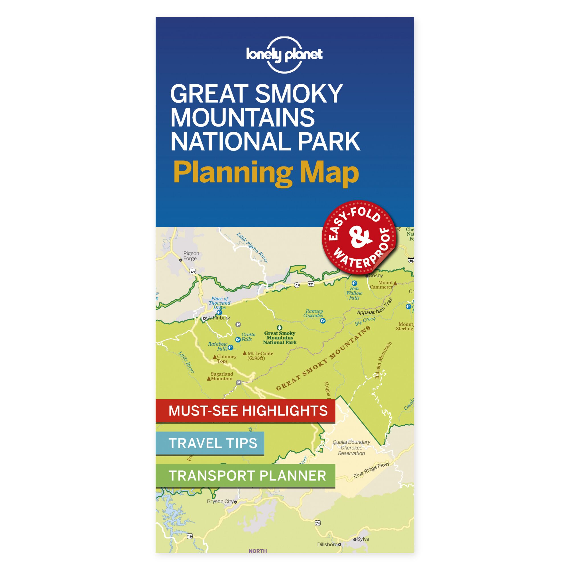 Lonely Planet Great Smoky Mountains National Park Planning Map – omslag