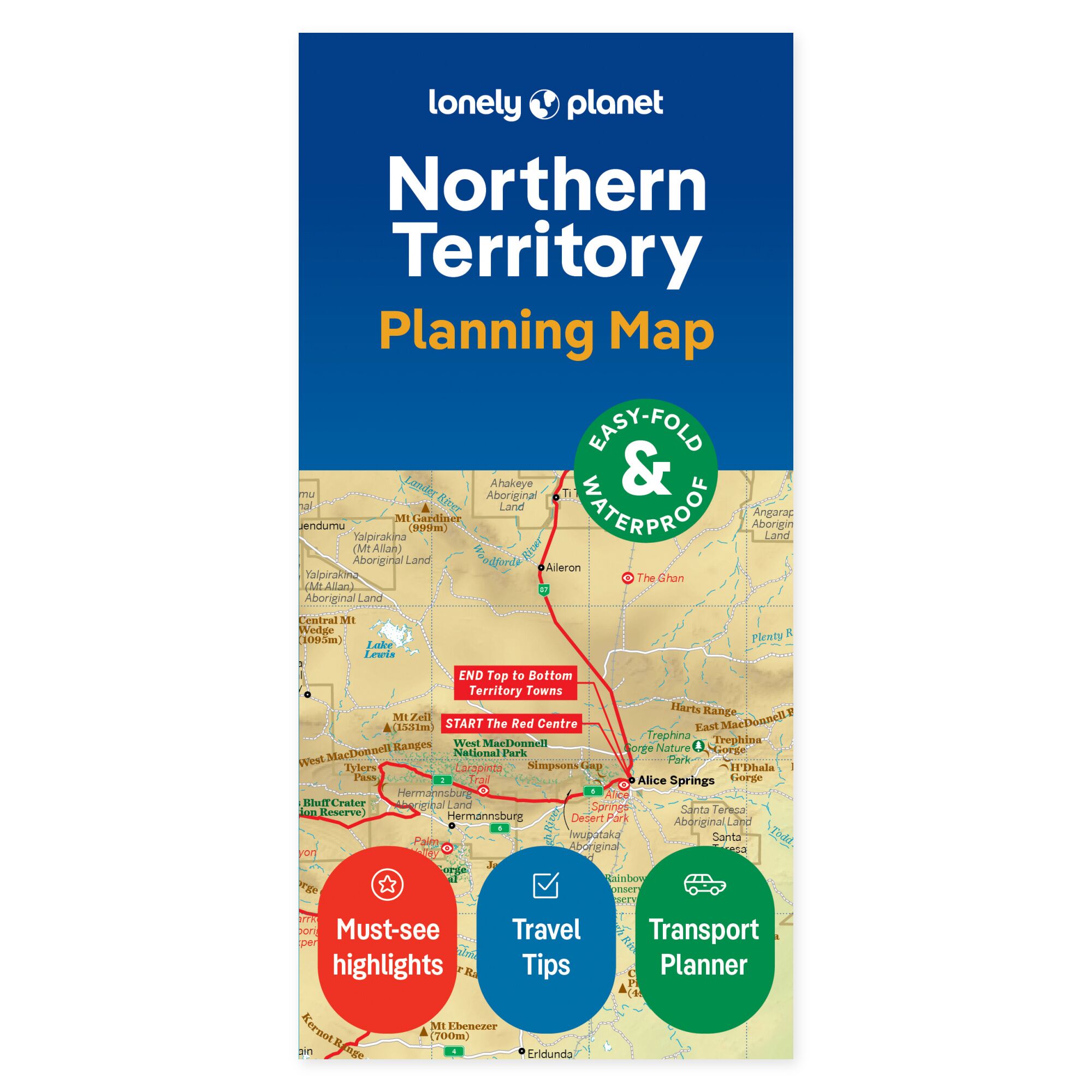 Lonely Planet Northern Territory Planning Map – omslag