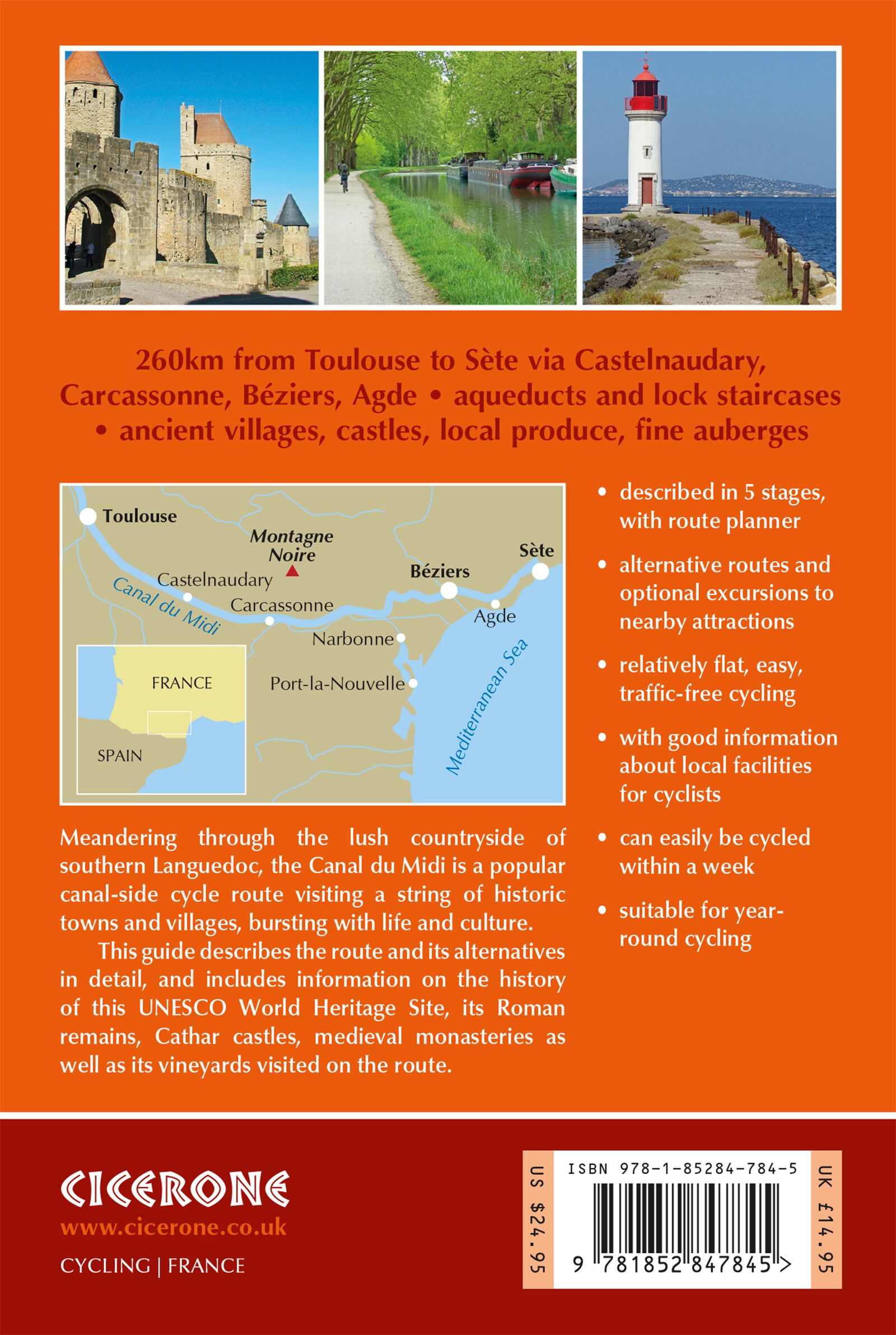 Bakside av Cycling the Canal du Midi