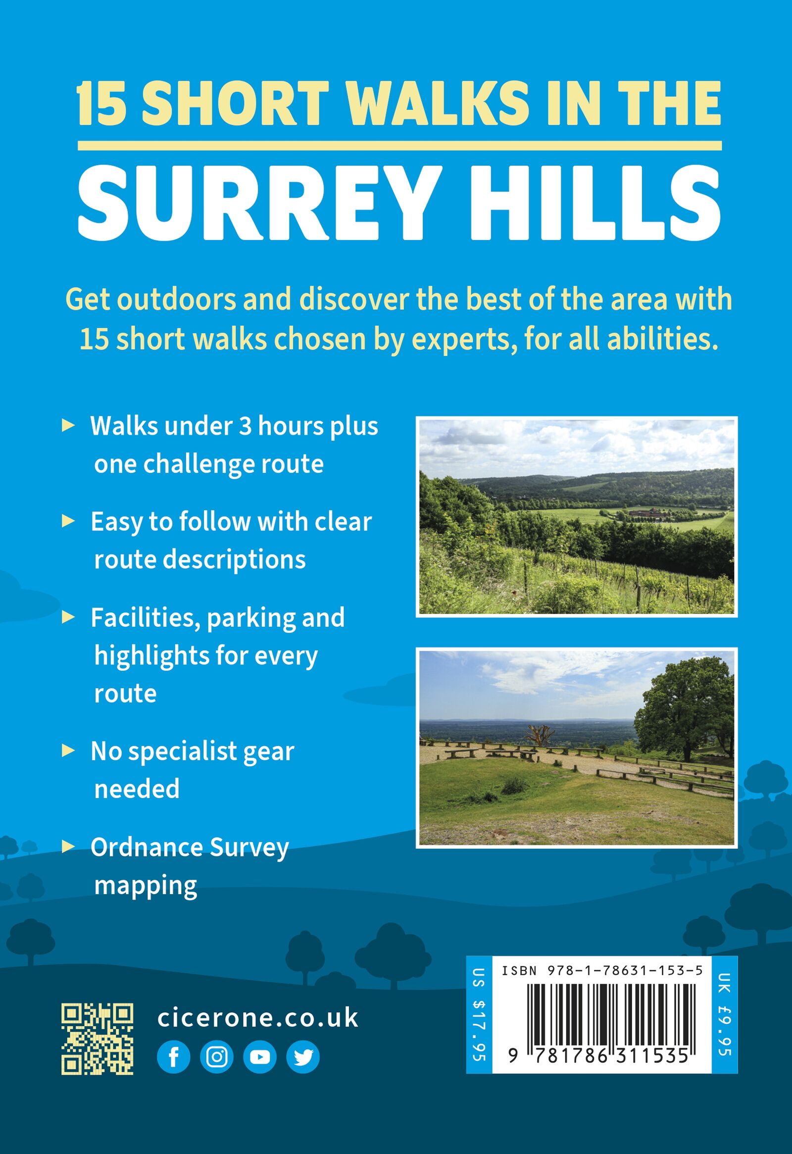Bakside av Short Walks in the Surrey Hills