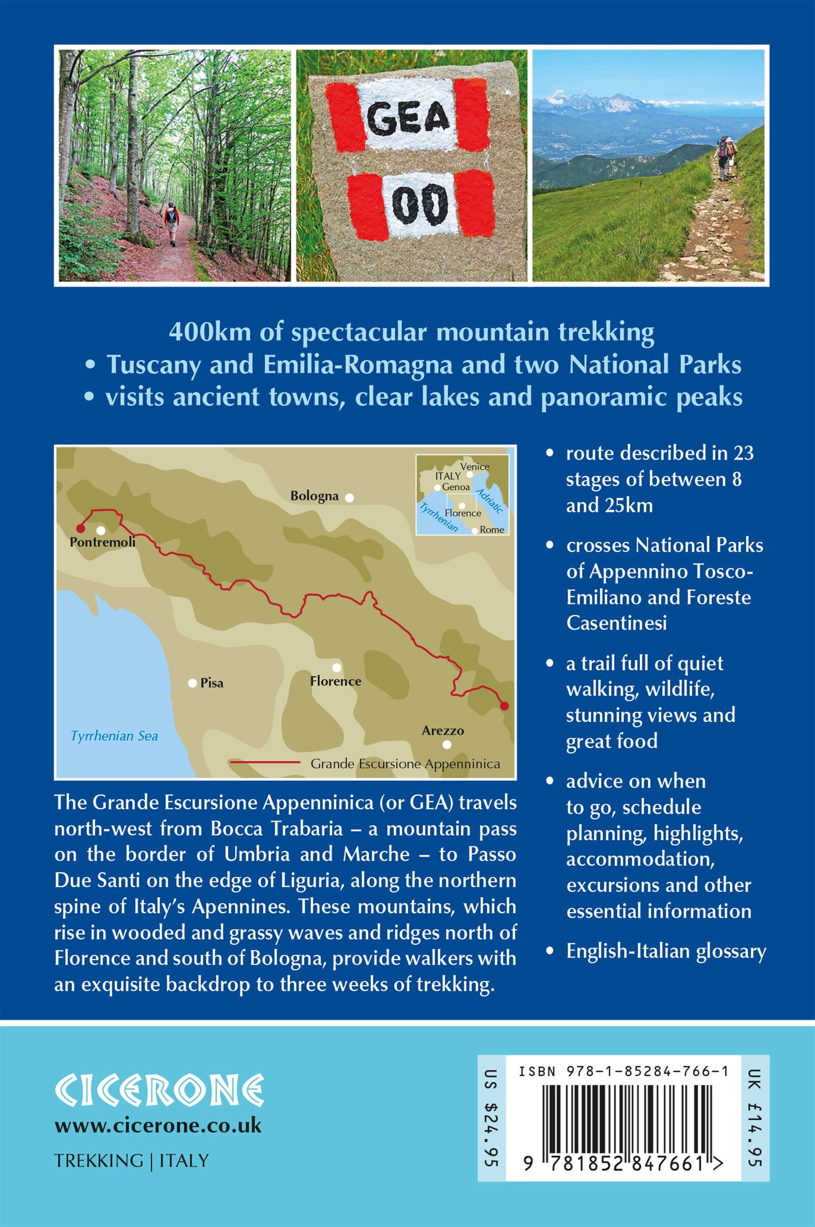 Bakside av Trekking in the Apennines