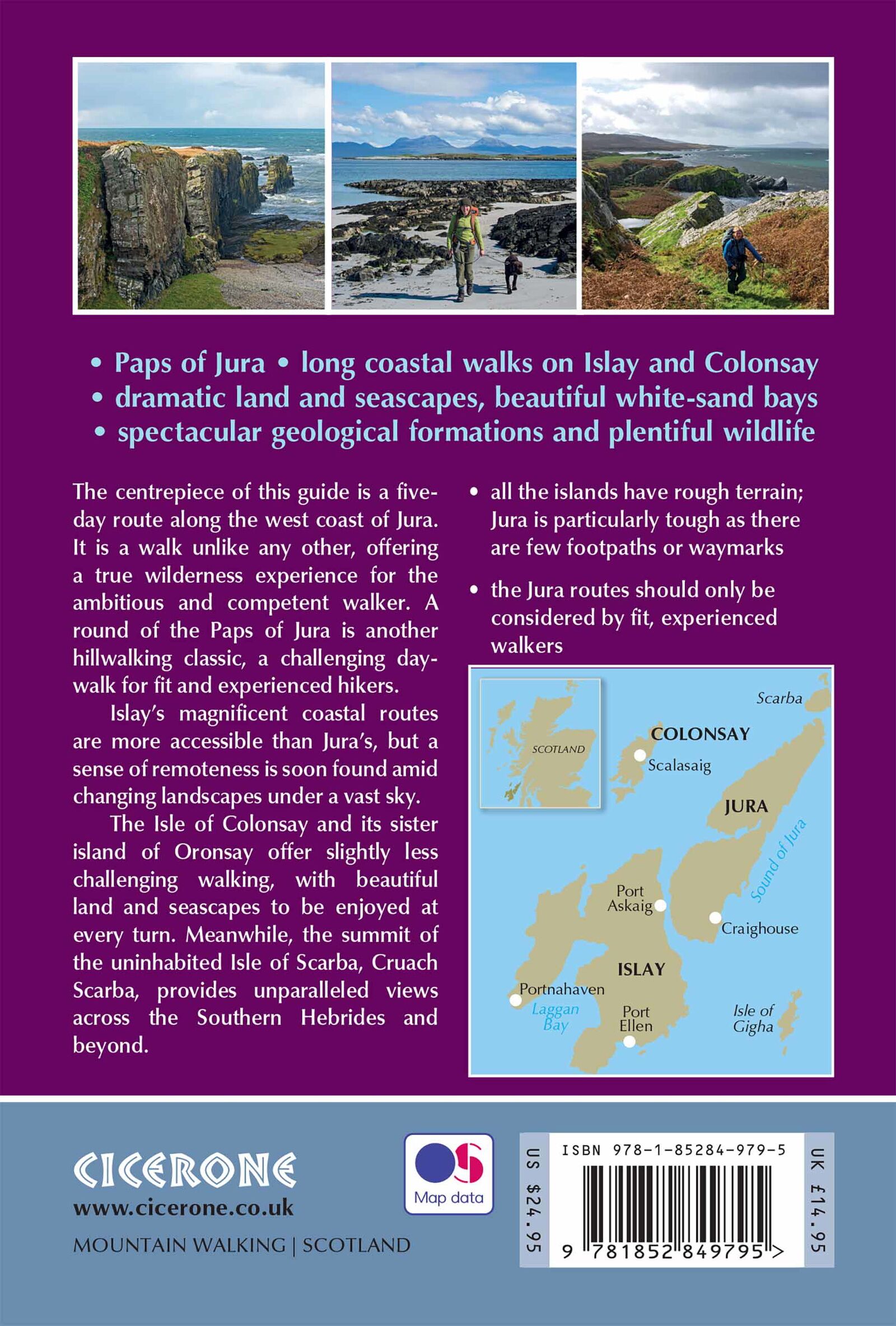 Bakside av Walking on Jura, Islay and Colonsay