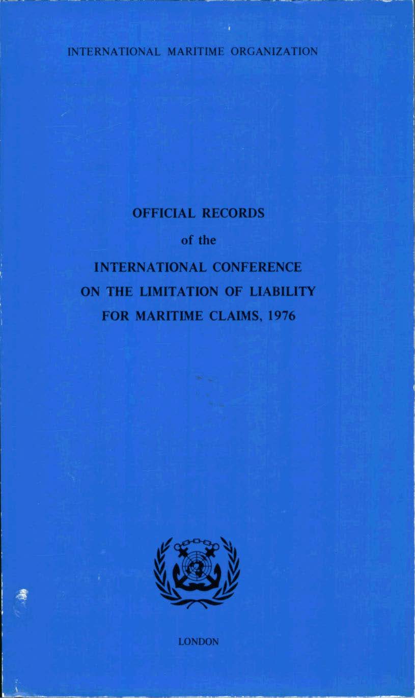 Omslag til Official Records of the 1976 Conference on Limitation of Liability for Maritime Claims (1983) – IMO E448E