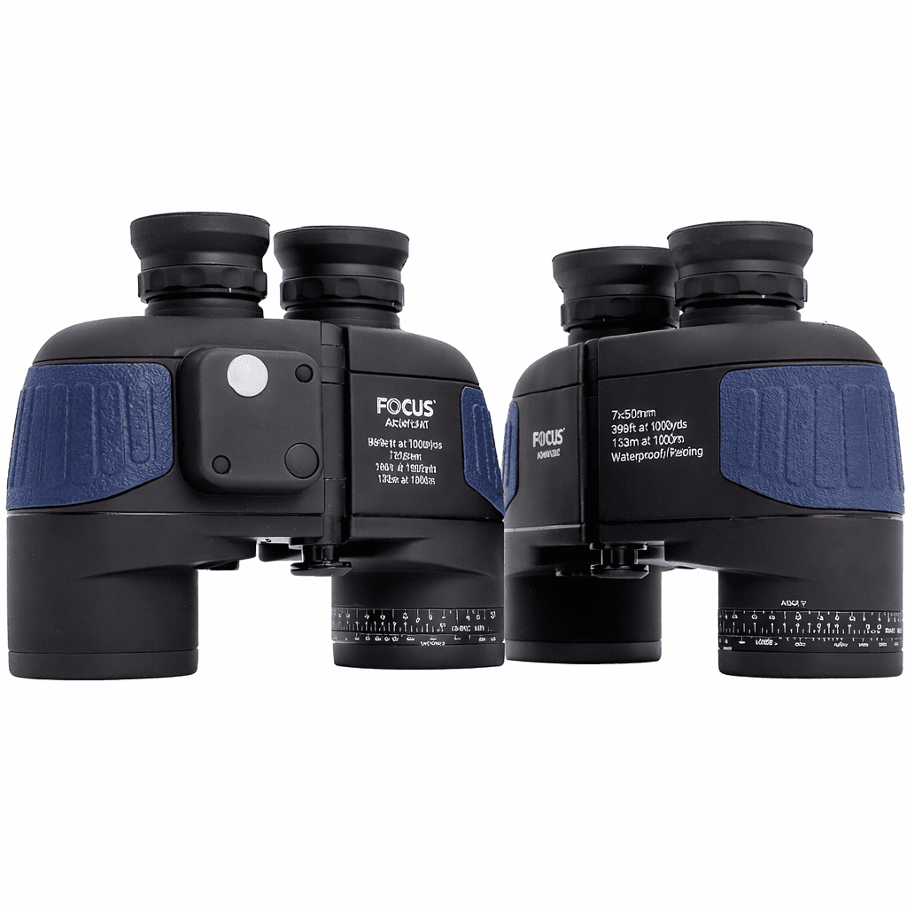 Focus Aquafloat 7x50 WP vanntett og flytende marinekikkert sett bakfra
