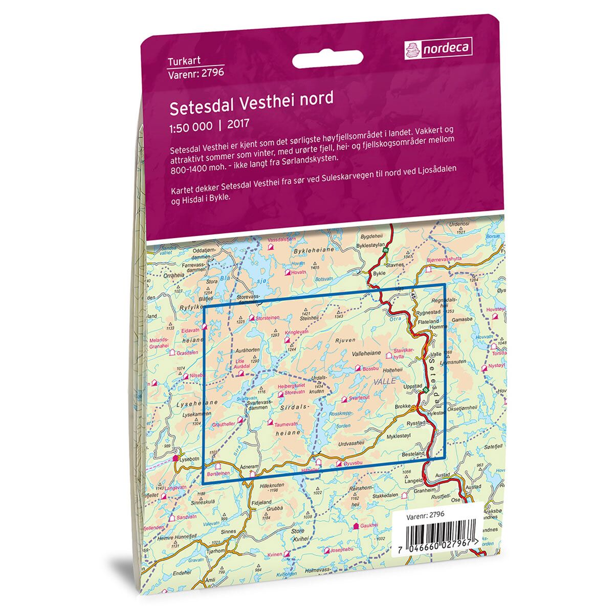 Setesdal Vesthei Nord DNT Turkart - Bilde 2
