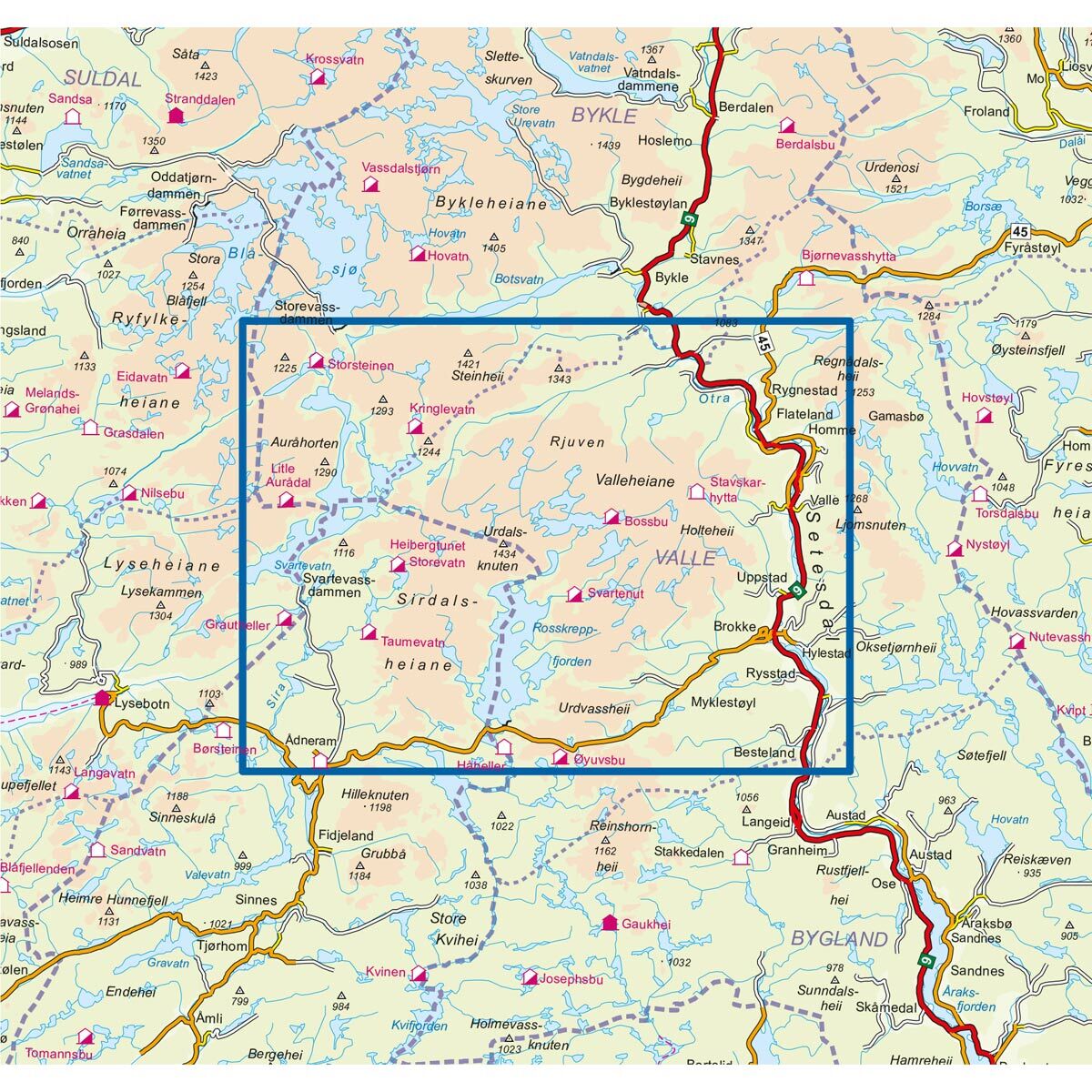 Setesdal Vesthei Nord DNT Turkart - Bilde 3