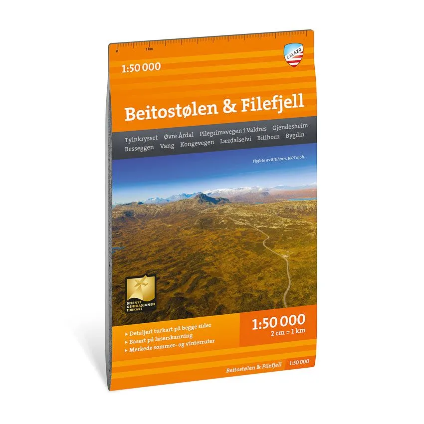 Turkart Beitostølen & Filefjell 1:50.000