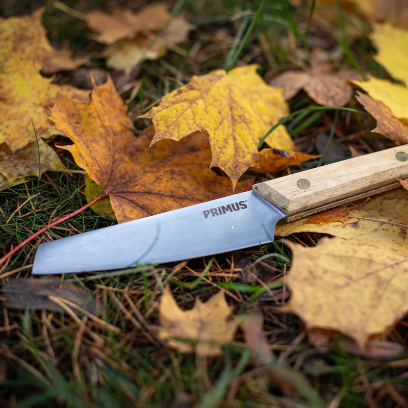 Primus CampFire Knife Large turkniv med rustfritt stålblad og trehåndtak for matlaging ute