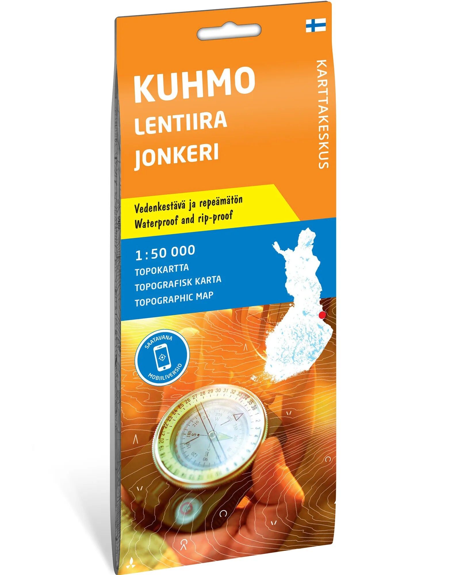 Kuhmo, Lentiira og Jonkeri – turkart 1:50 000 – omslag