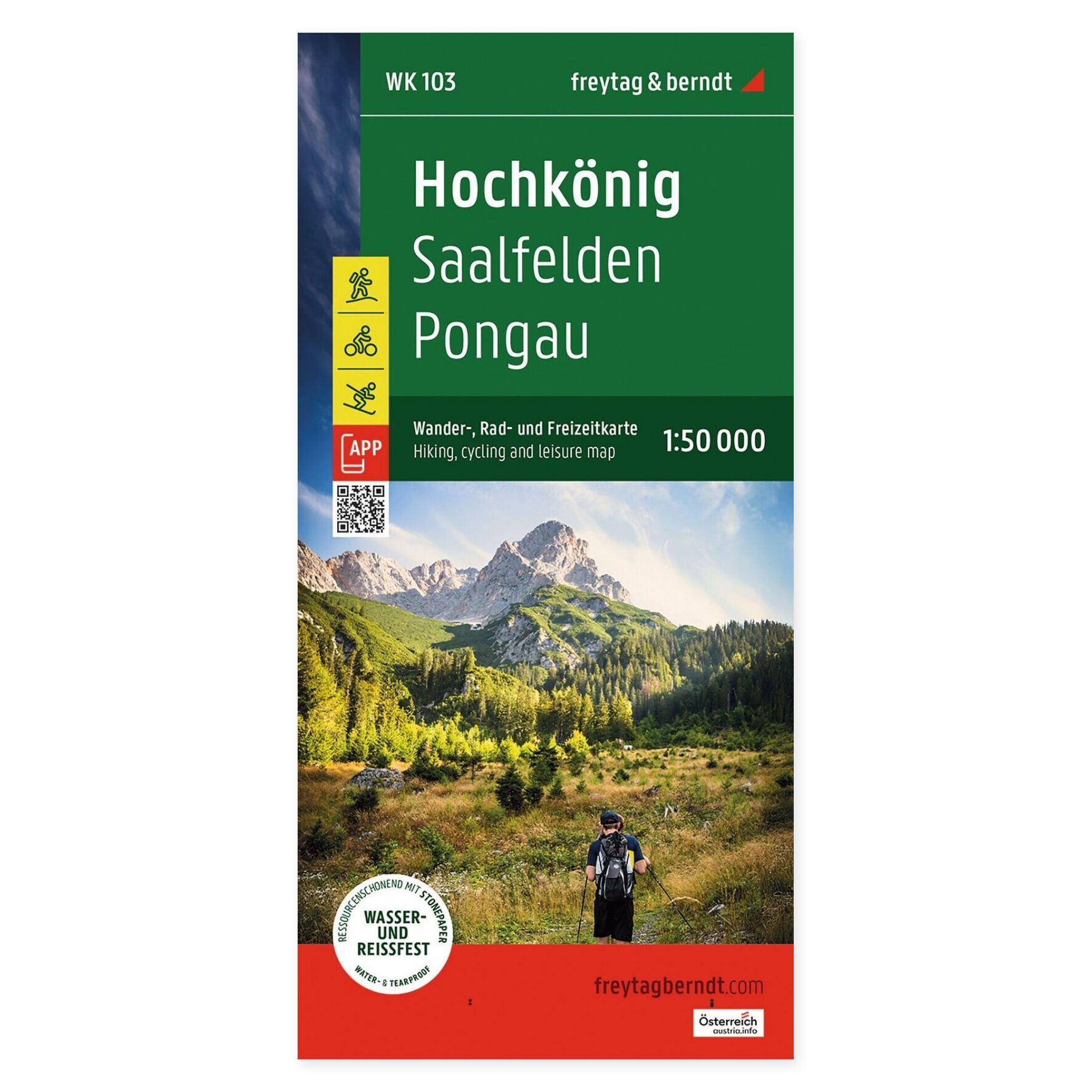 Hochkönig – turkart 1:50 000 (vannfast) – forside