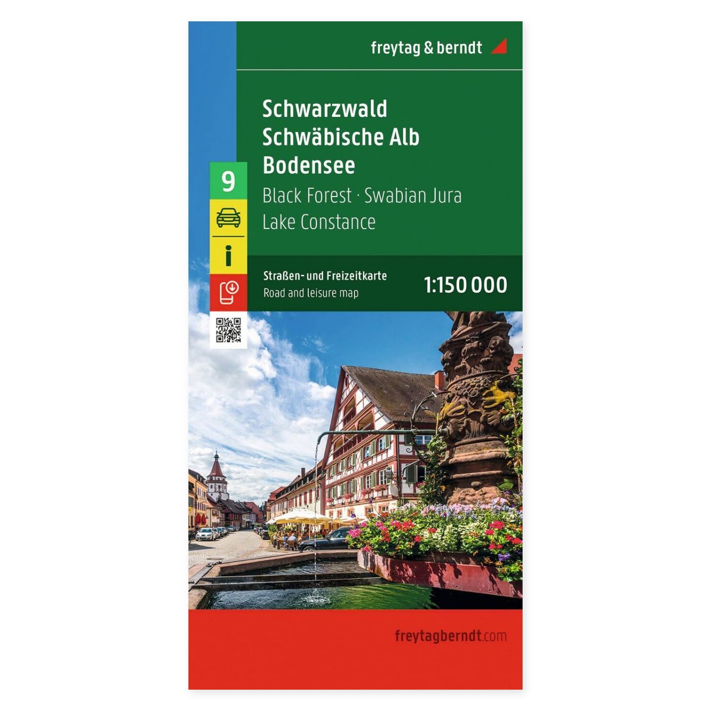 Schwarzwald, Schwäbische Alb og Bodensee – veikart (flerspråklig) – forside