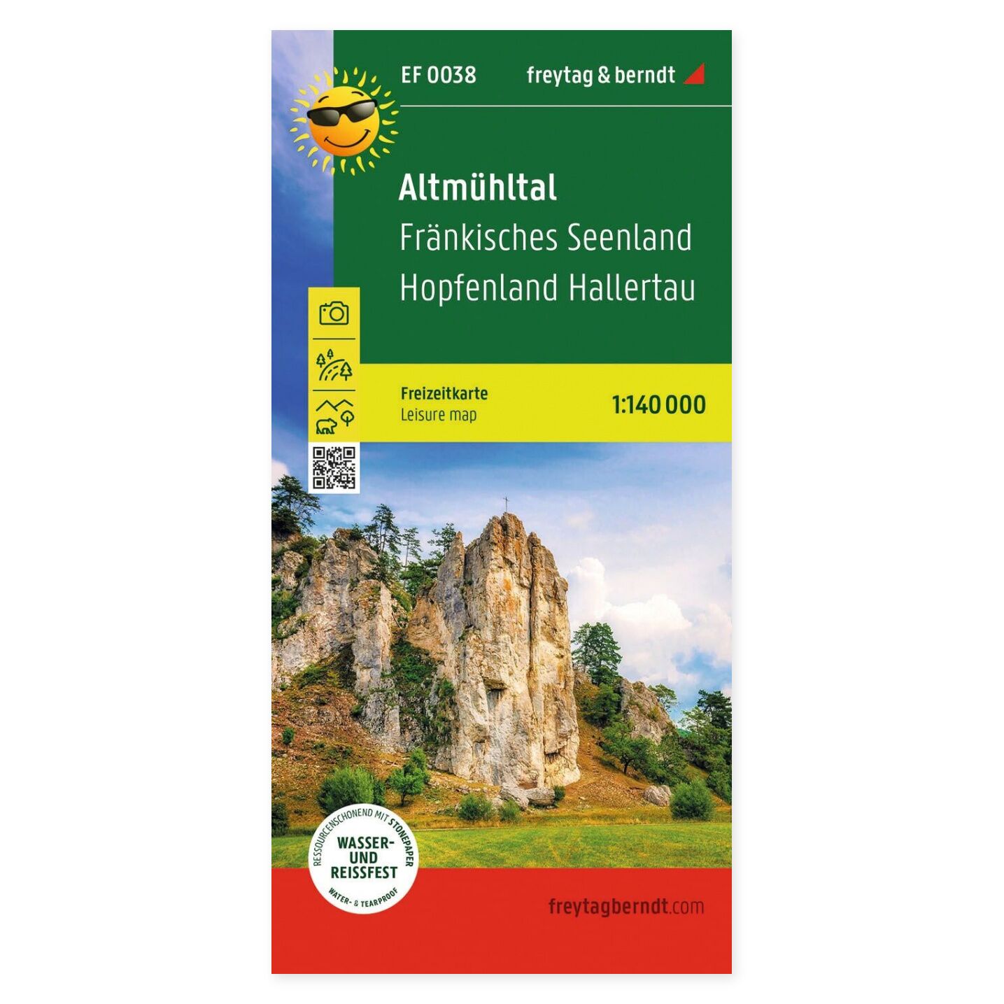 Altmühltal – fritidskart 1:140 000 (vannfast) – forside