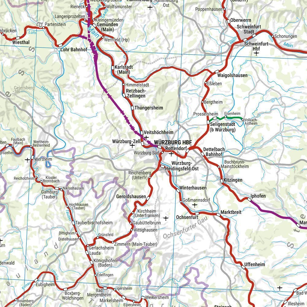 Tyskland – jernbanekart – innholdseksempel 3