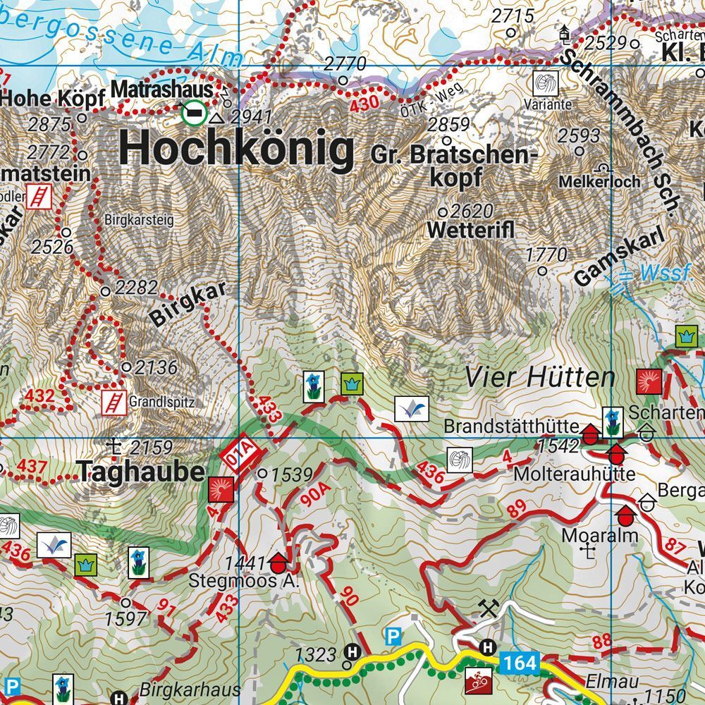 Hochkönig XL – hiking map (waterproof) – content sample 3