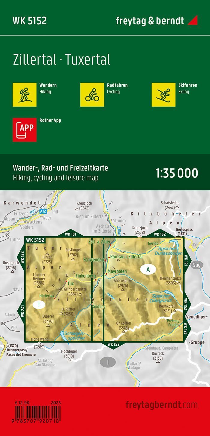 Zillertal – turkart (vannfast) – bakside